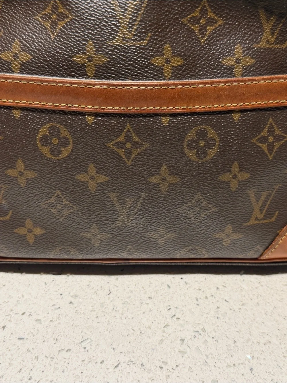 Louis Vuitton Monogram Crossbody Bag in Brown and Tan
